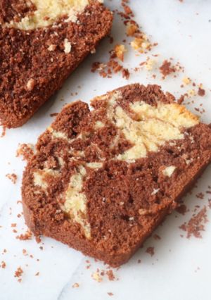 A picture of Chocolate Marble Sponge Cake - Gluten Free.