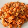 Boniato con arroz y soja texturizada