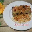 Apple Bread Pudding with cheese milk sauce
