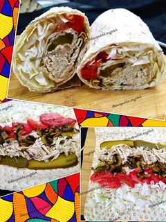 عکسی از دستور ساندویچ مرغ و قارچ 🌯🍗🍄