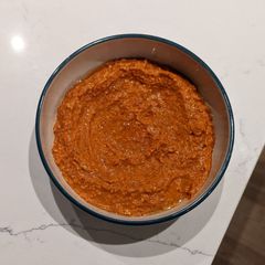 A picture of Easy romesco sauce (with roast peppers and sun-dried tomatoes).