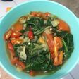 Tumis bayam pedas