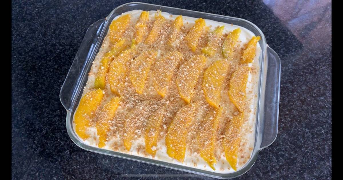 Easy No-Bake Filipino Mango Float Icebox Cake (Mango Royale)
