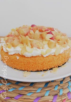 Une photo de Gâteau aux pêches