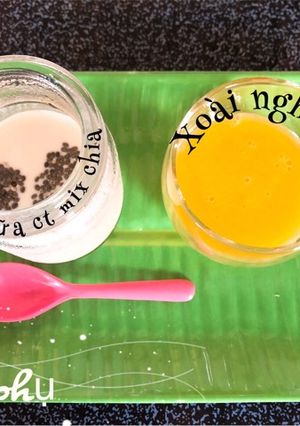Hình của món Ăn dặm - Bữa phụ - Sữa chua sữa ct mix chia, xoài nghiền.