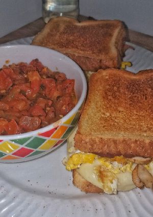 A picture of Sandwich with Tomatada.
