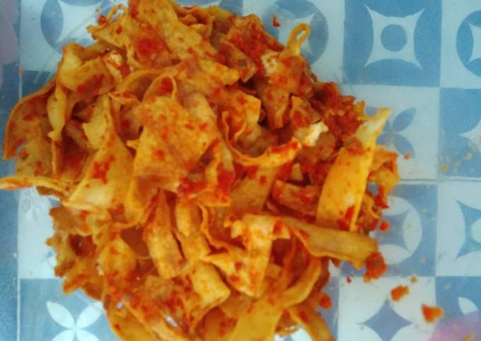 Resep Keripik Sambal Merah Padang Oleh Cahaya Cookpad