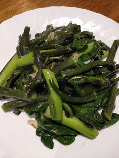 A picture of Sauteed Purple Choisum.