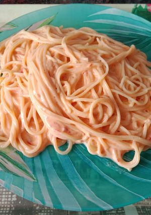 Una foto de Espaguetis con salsa saludable