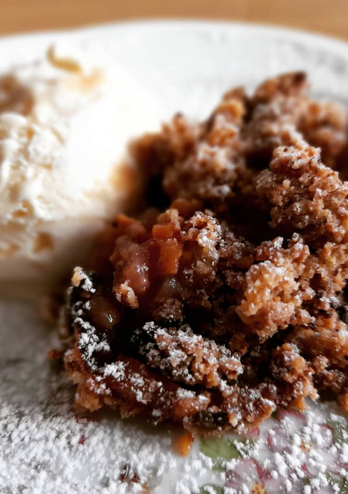 Una foto de Crumble de frutas de temporada (sin gluten)