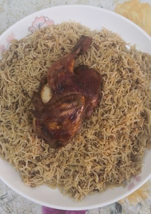 صورة لوصفة الكبسة البنية (البصلية)