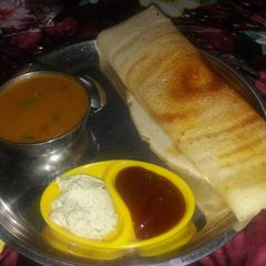Dosa sambhar with nariyal ki chutney A picture of Dosa sambhar with nariyal ki chutney.