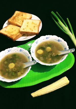 A picture of Spring Onion Soup.