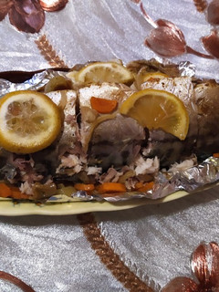 Фото Запечённая скумбрия.