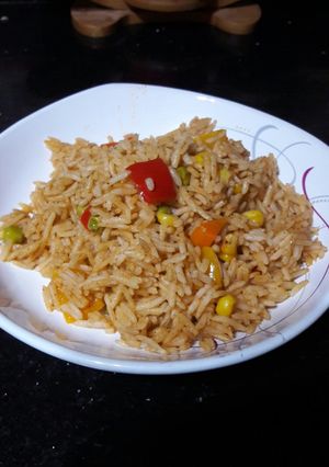 صورة لوصفة ارز بالخلطة المكسيكية