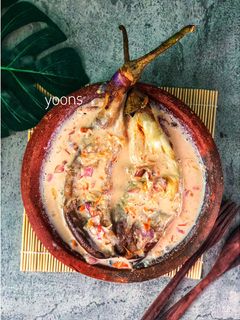 Foto resep Terong bakar kuah santan