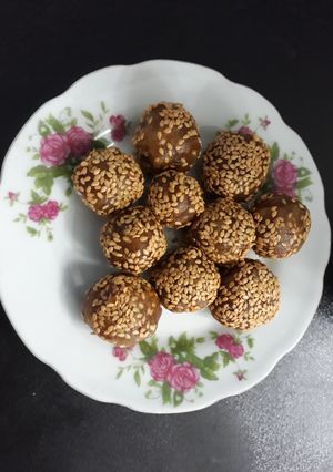 عکسی از دستور توپک ارده خرما 🌺