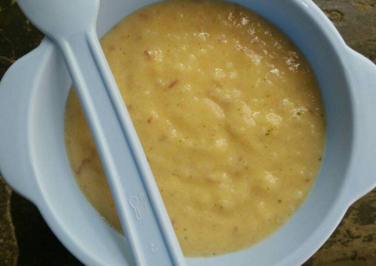Cara Memasak MPASI 7m+ bubur kacang jogo, daging ayam ceker yang Enak