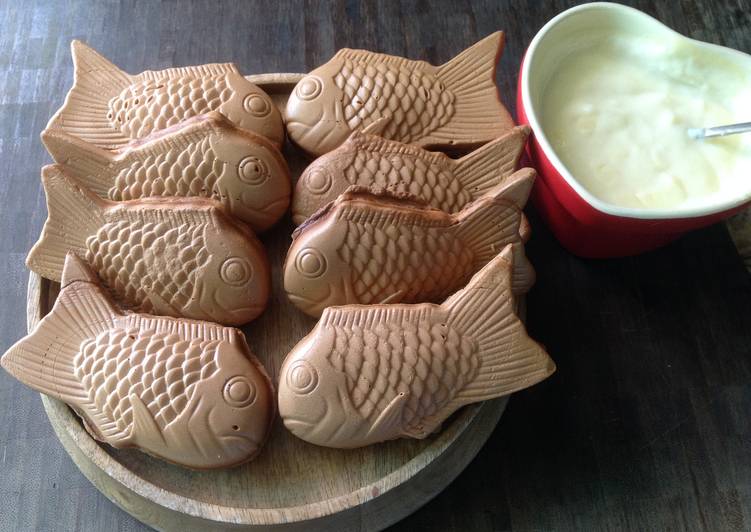 Grace Bon Appetit 發表的vitantonio Custard Taiyaki 卡士達餡鯛魚燒 食譜 Cookpad