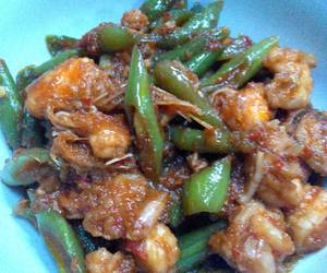 Resep mudah Oseng-oseng buncis dan udang Gurih Mantul