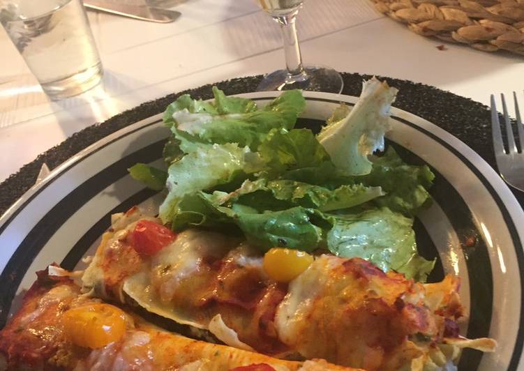 Comment Servir Crêpes farcies façon cannelloni