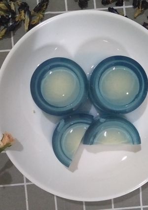 Hình của món Bánh flan rau câu mát lạnh.