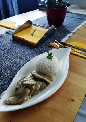 Tejszínes szűzpecsenye recept fotója