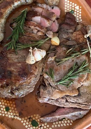 Una foto de Rib eye steak