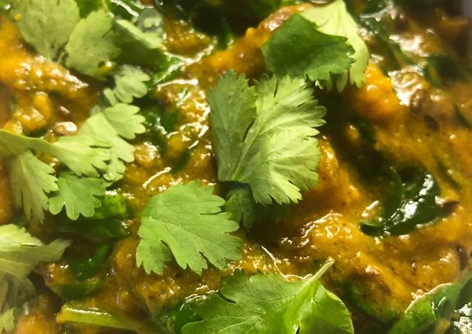 Squash and spinach coconut curry - vegan