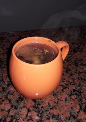 A picture of Ginger green tea fat burn aid drink.