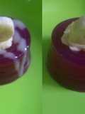 Puding buah naga merah/ Dragon fruit red puding
