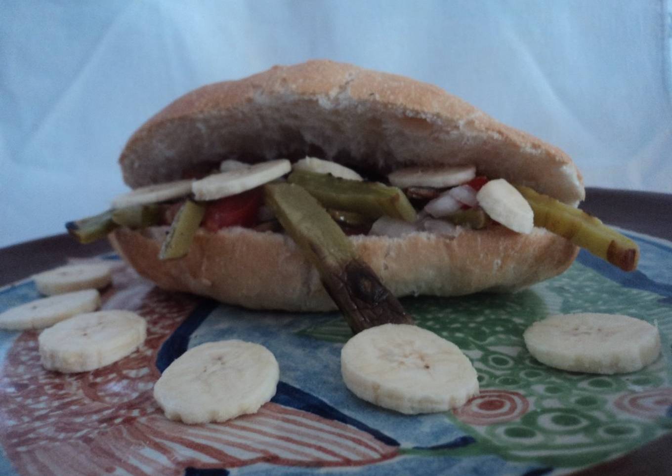 Julios torta mexicana de nopal asado