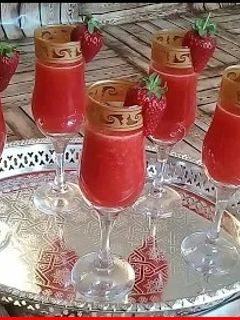 صورة لوصفة عصير الفراولة
