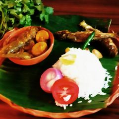 A picture of Bengali lunch.