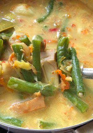 Foto resep Lodeh Kluwih Kacang Panjang Tabur Ebi