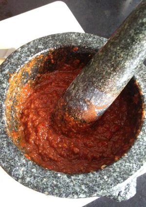 A picture of Harissa sauce.