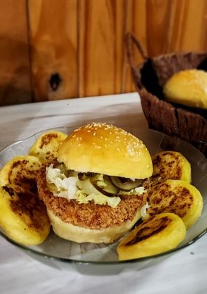 Una foto de 🍔 Hamburguesas pollo crispy 🍔