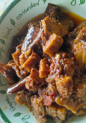 Foto resep Oseng terong dan tempe simpel