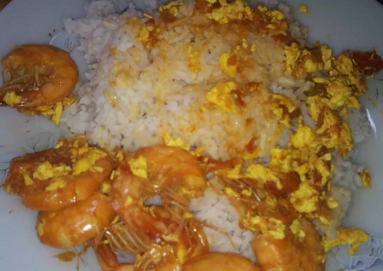 Resep Udang bumbu kuning acak telur, Enak