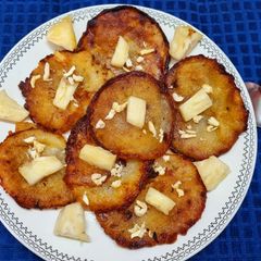 A picture of Pineapple Malpua.