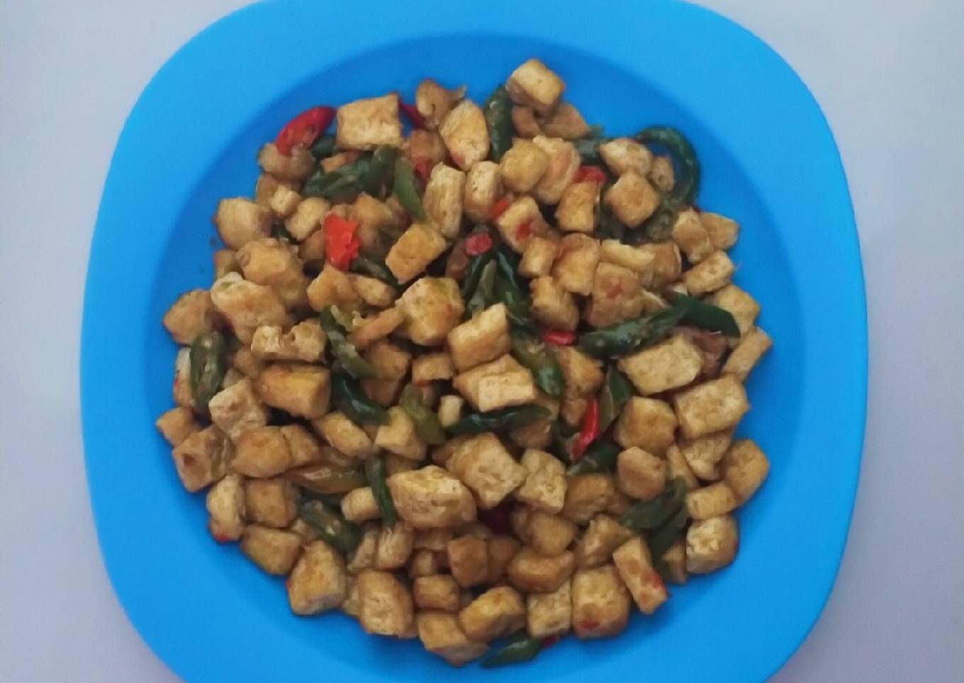 Tumis Tahu Putih Cabe Hijau
