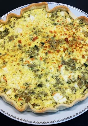 Une photo de Tarte courgette feta menthe