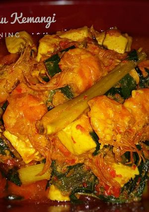 Foto resep Udang Tahu Kemangi bumbu kuning
