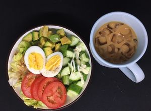 Hình của món [Giảm cân #D_6] Salad trộn + Nước gạo lứt _ 305,5calo.