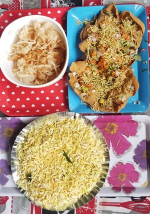 पापड-चॅट,सुकीभेळ रेसिपी चे मुख्य फोटो 