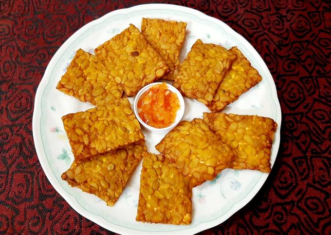 Tempe goreng bumbu racik ikan goreng