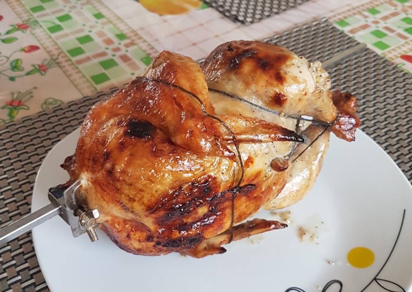 Pollo relleno asado