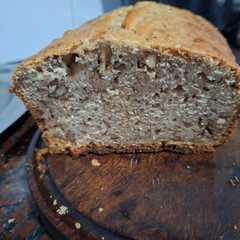 Una foto de Budin banana y nueces