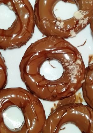 صورة لوصفة دونات الشوكولاتة 😋😋