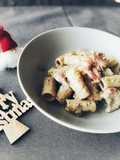 Rigatoni pistacchio e gamberoni